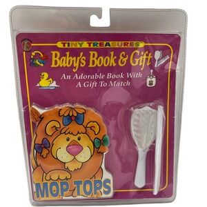 Vintage Baby  Grooming Gift Set  Tiny Treasures Baby's Book and Brush Comb New